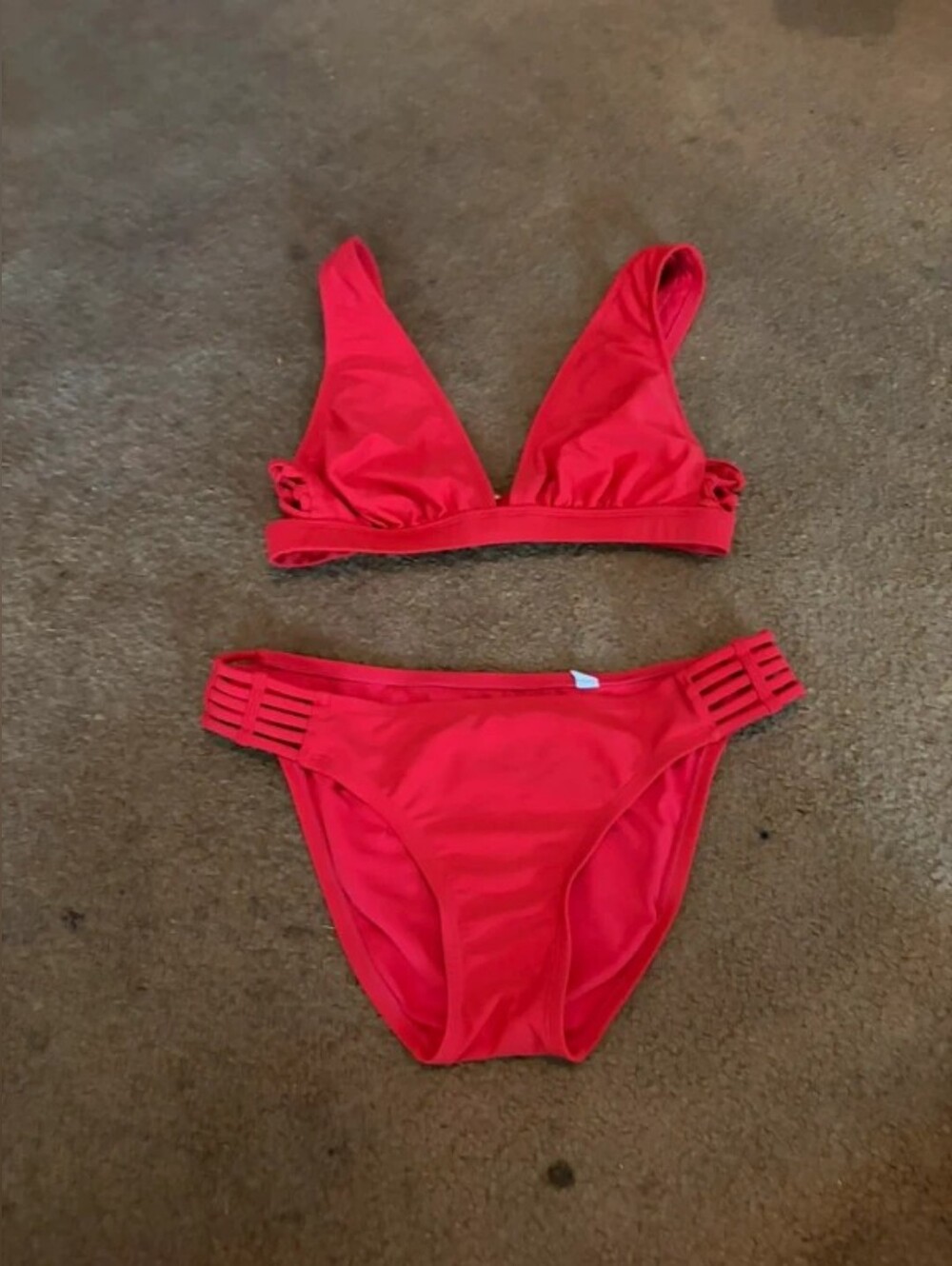 Olive Green Women's Bikini Set - Unbranded